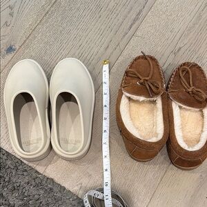 Fear of God Kids & Cozy Cream and Brown Kids Slip-On Shoes